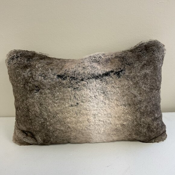 Threshold Decorative Plush Pillow 14in X 22in Brown - Picture 1 of 6